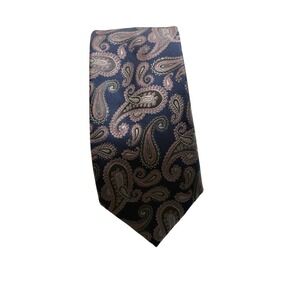 Platinum Designs Necktie Mens OS Purple Paisley Vintage Polyester Workwear
